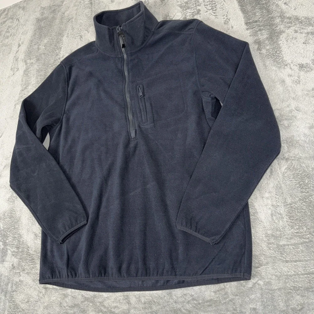 NEW Jockey Black Men's 1/2 Zip‎ Up Mock Neck Pullover Size M